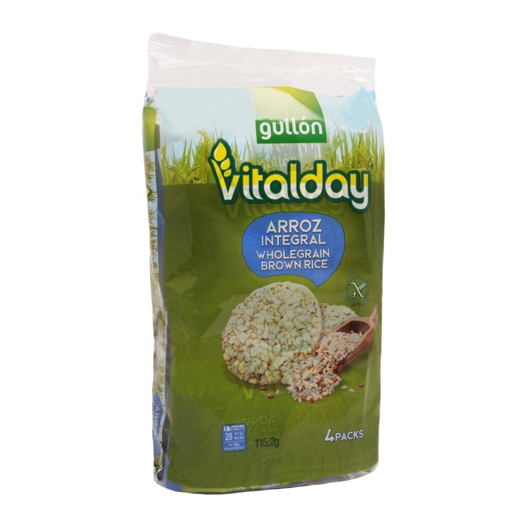 Vitalday Wholegrain Brown Rice Cakes 115.2 g (4 Packs)