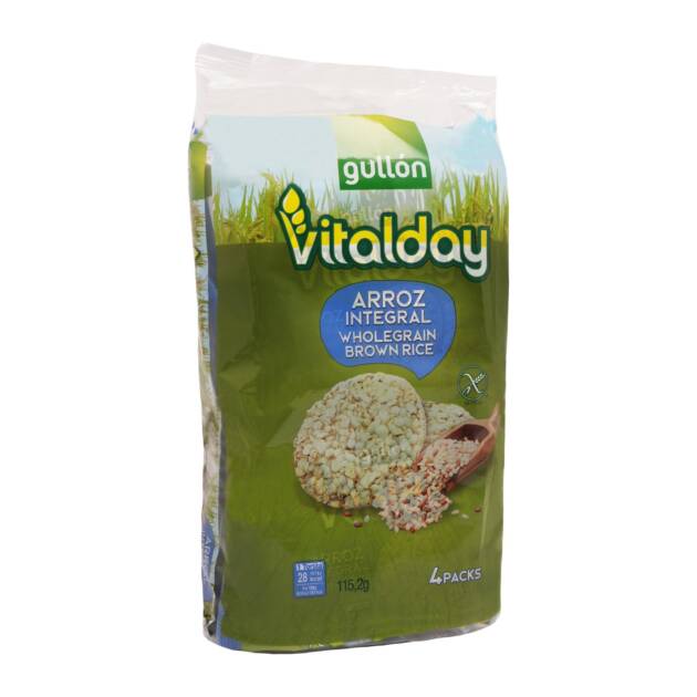 Vitalday Wholegrain Brown Rice Cakes 115.2 g (4 Packs)